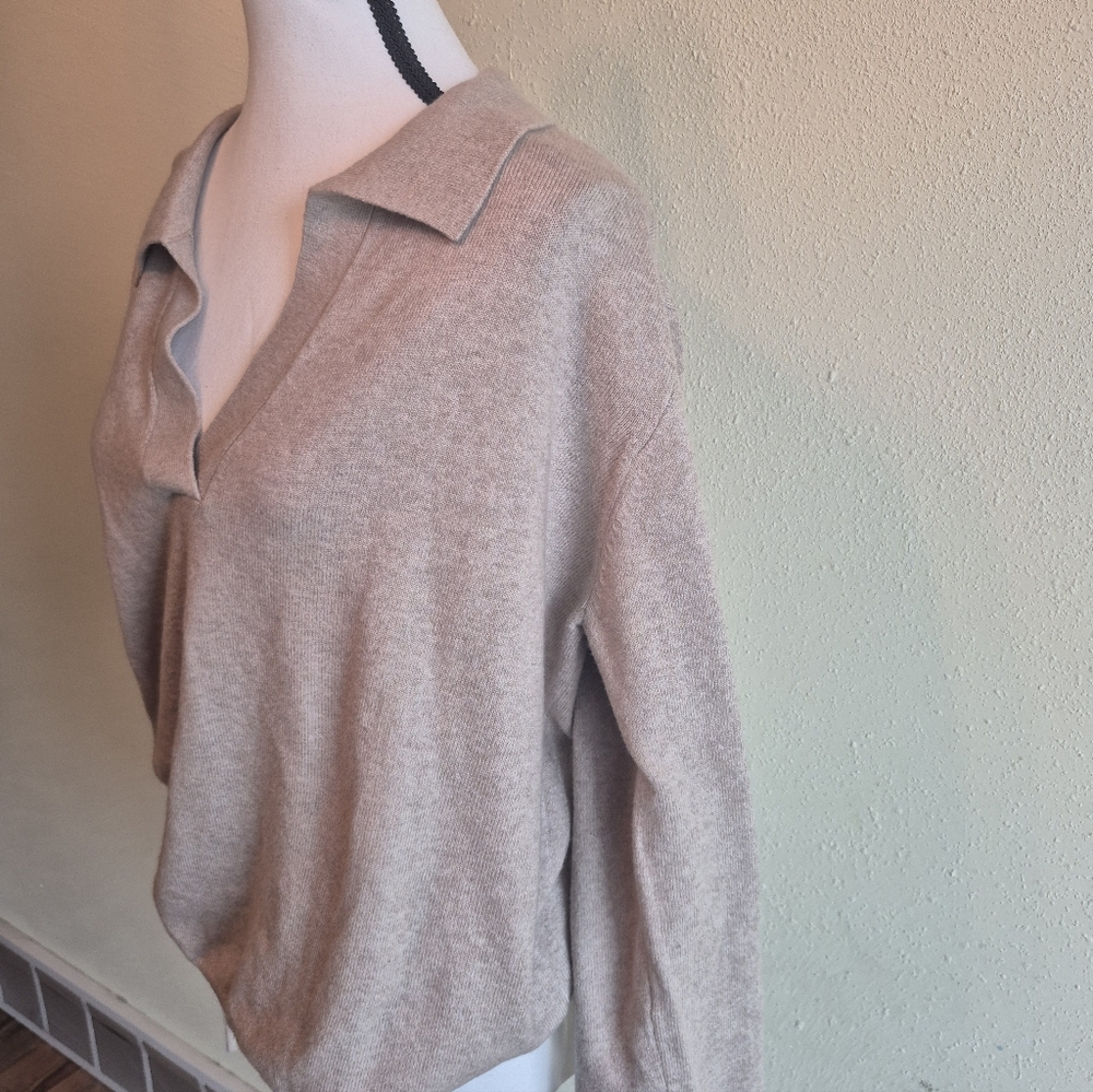 Faherty Jackson Poli Sweater Oatmeal Heather Womens XXL - Picture 3 of 7